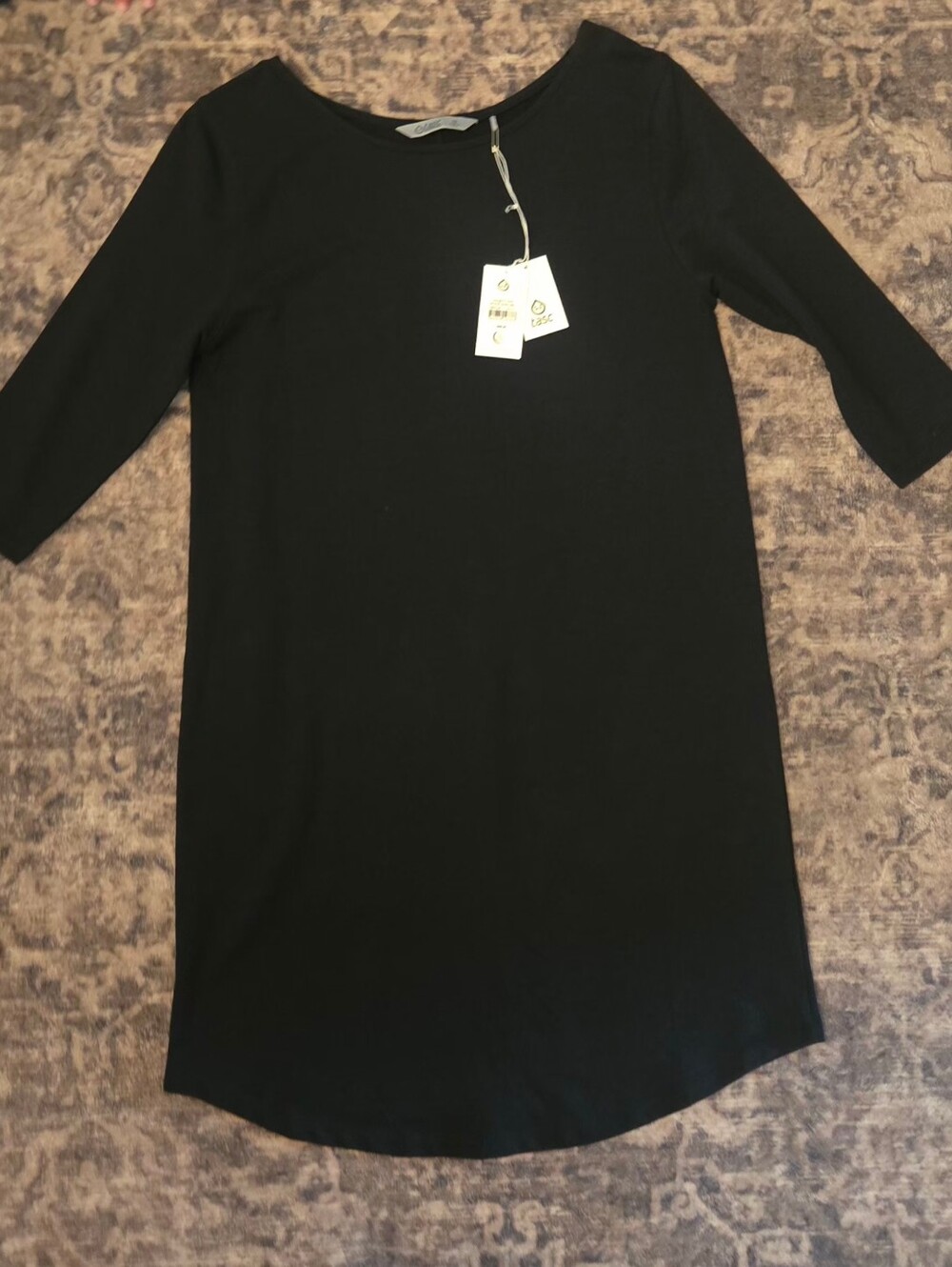 Women's Black Midi Shift Dress - Tasc Performance NWT